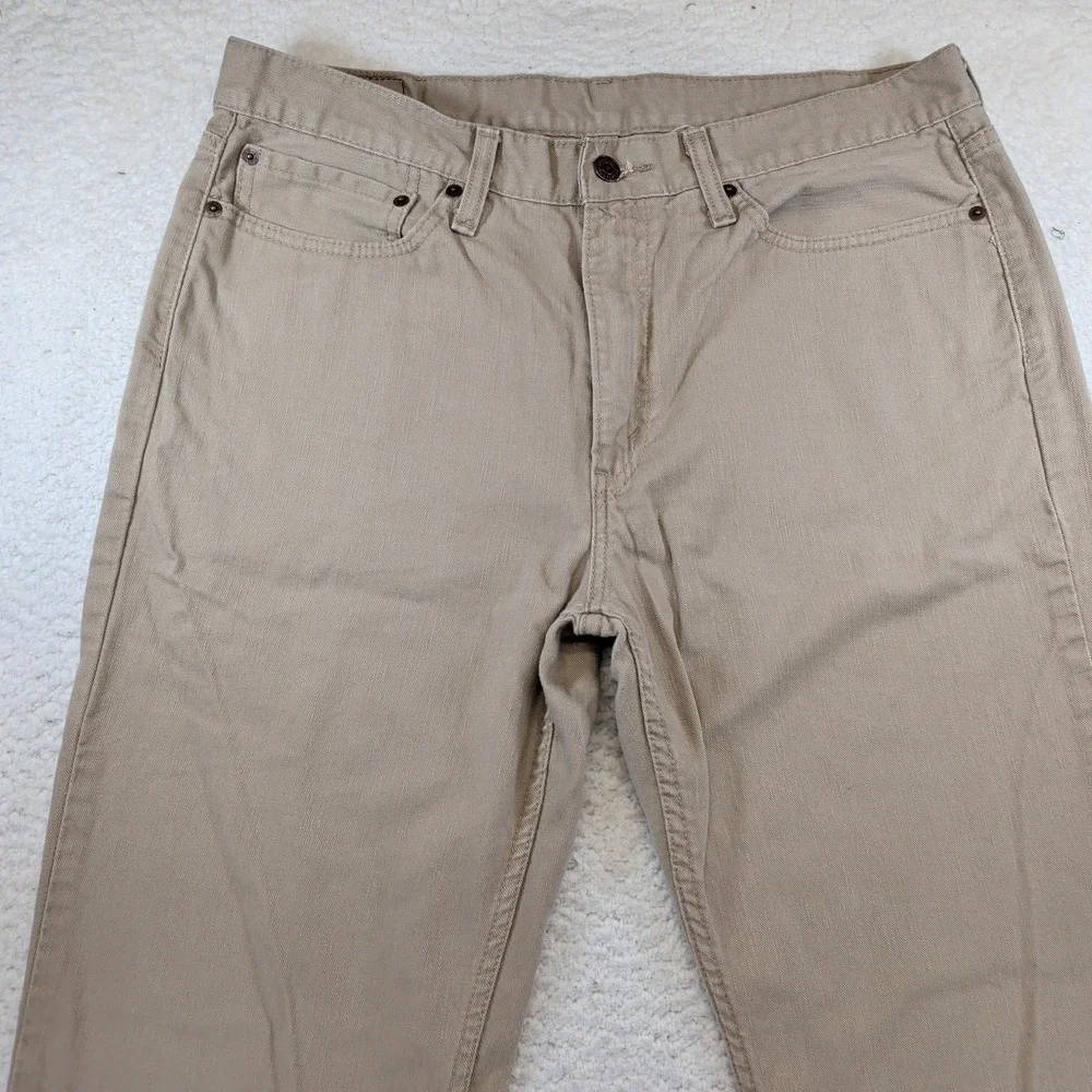 Levis‎ 514 Straight Fit Khaki Tan Twill Pants Mens 36x32 Casual Cotton